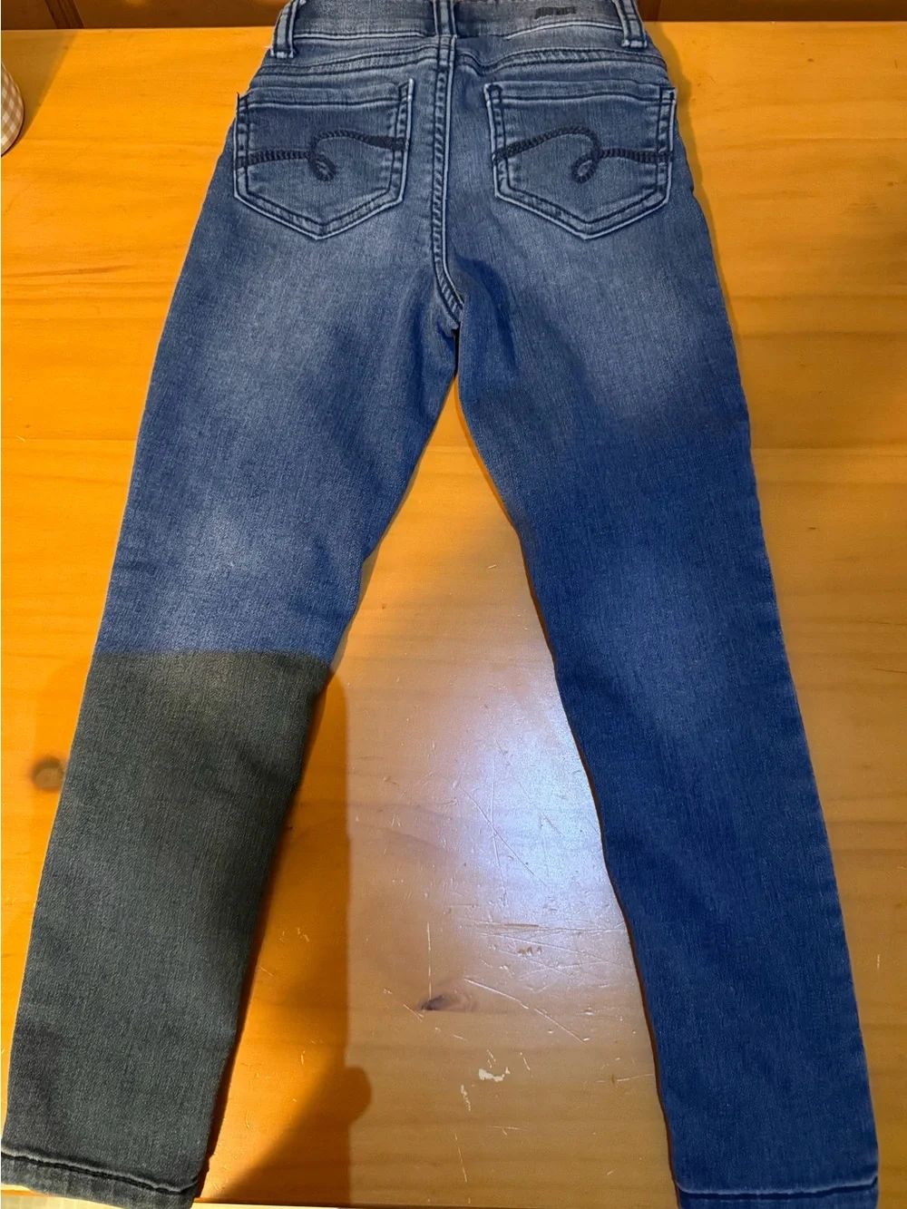 Justice Girls Dark Blue High-Rise Skinny Jeans